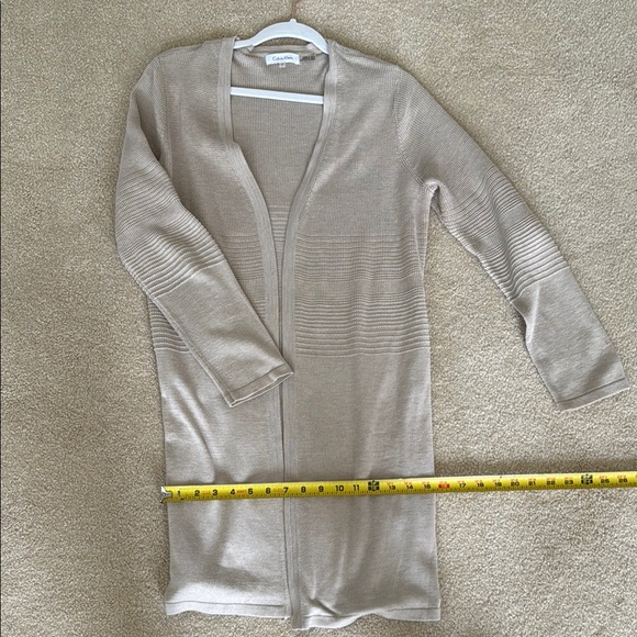 Calvin Klein Women's Beige Open Cardigan - Picture 6 of 6